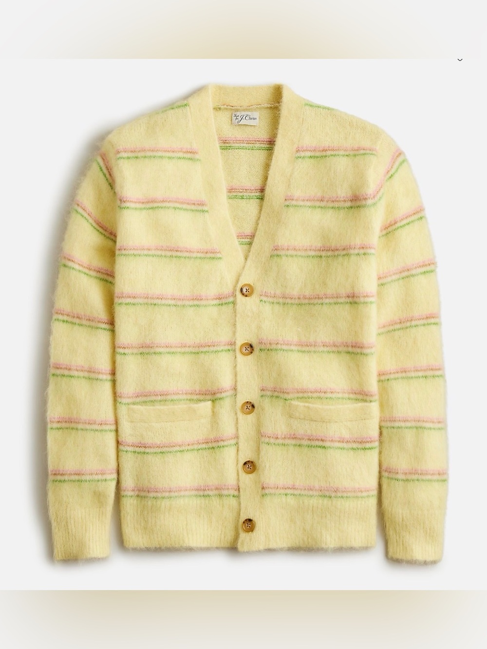 NWT New JCrew Alpaca-blend V-neck cardigan in stripe